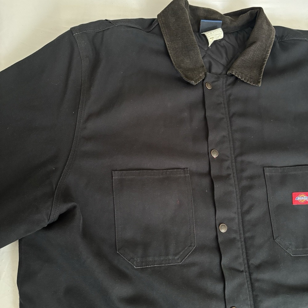 Dickies Jacket Mens 3XL Black Heavyweight Quilt Lined Field Vintage Big & Tall - Picture 16 of 16